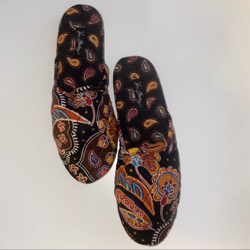 Vera Bradley Slippers w/ Travel Pouch-house shoes